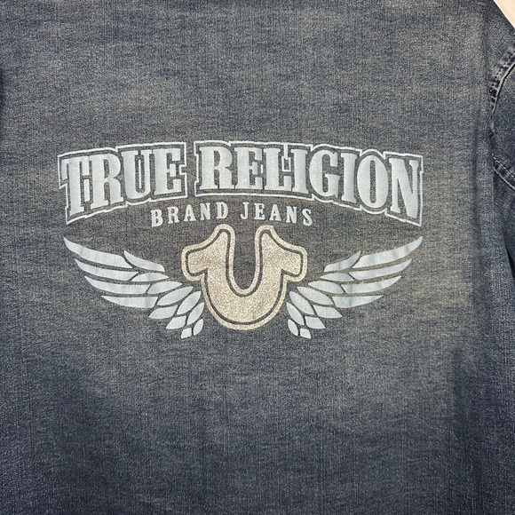 True Religion Blue Denim Shacket - Picture 8 of 9